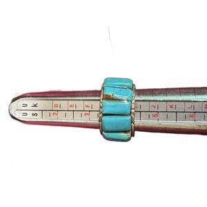 Native American Turquoise and Silver Ring Size 4